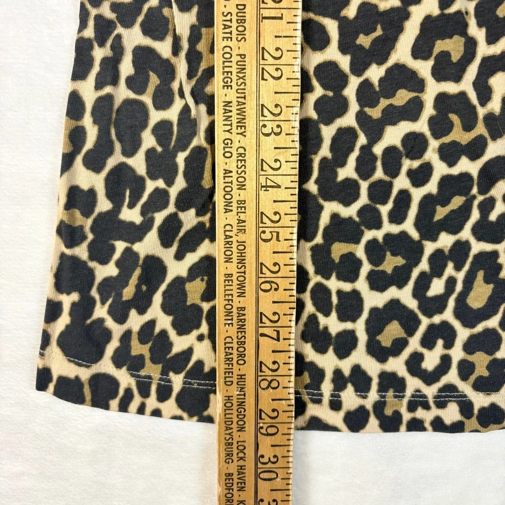 Crewcuts Leopard Print Dress Kids Size 12 Tan Black Excellent Cotton Pockets